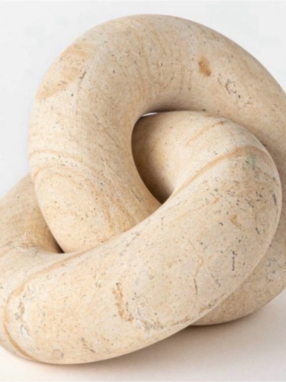 Studio McGee Sculptural Knot Accent - Beige Cream Stone